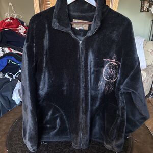 Bear Ridge Outfitters Zip-up Fleece Jacket Men’s Size Large Black Dreamcatcher